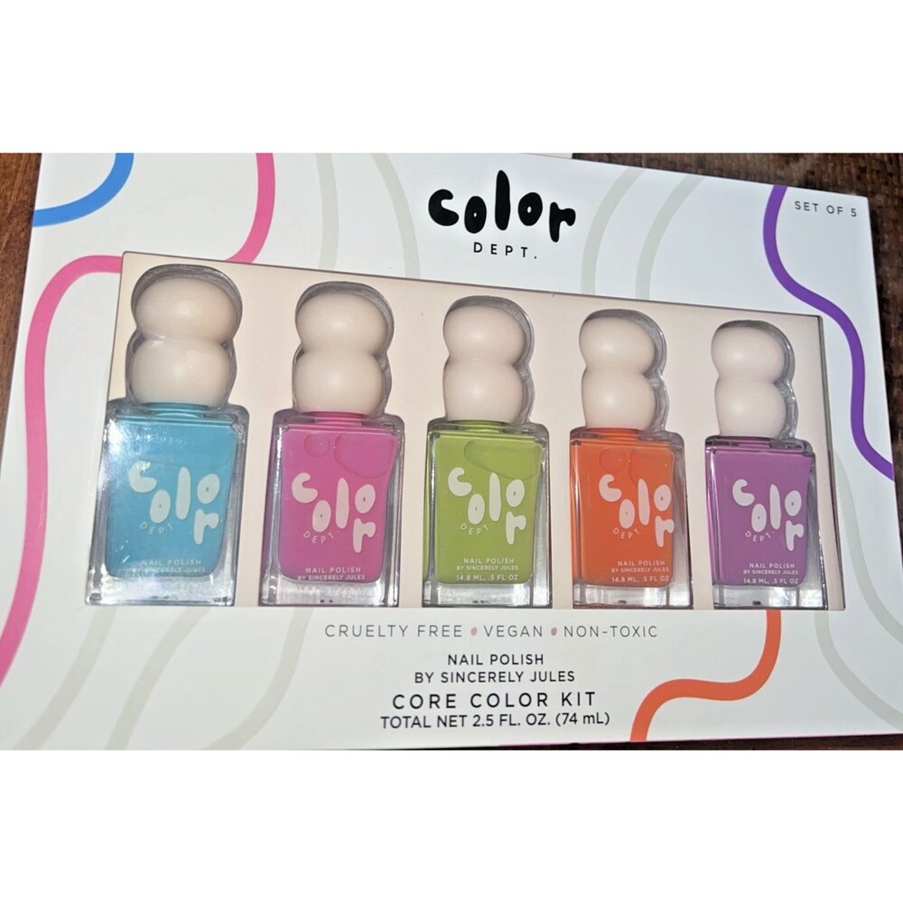 COLOR DEPT Nail Polish Kit Core: Hydrated~Strawberry Jam~Kiwi~Morning Squeeze +1